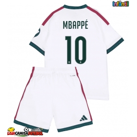 Camisa de Futebol Real Madrid Kylian Mbappe #10 Equipamento Principal Infantil 2026-27 Manga Curta (+ Calças curtas)